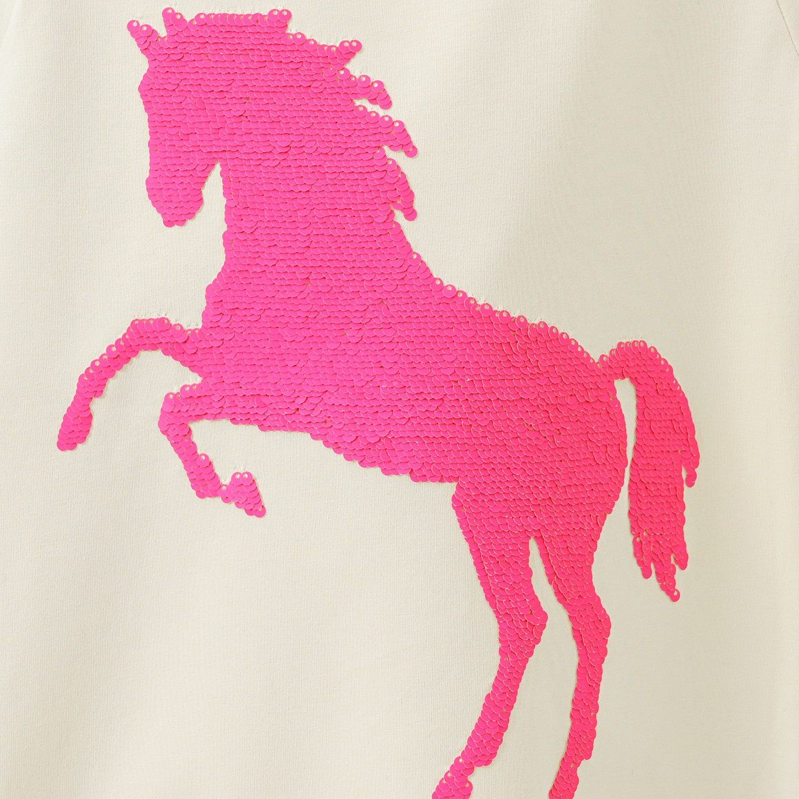 Yigga Mädchen T-Shirt mit Wendepailletten creme
