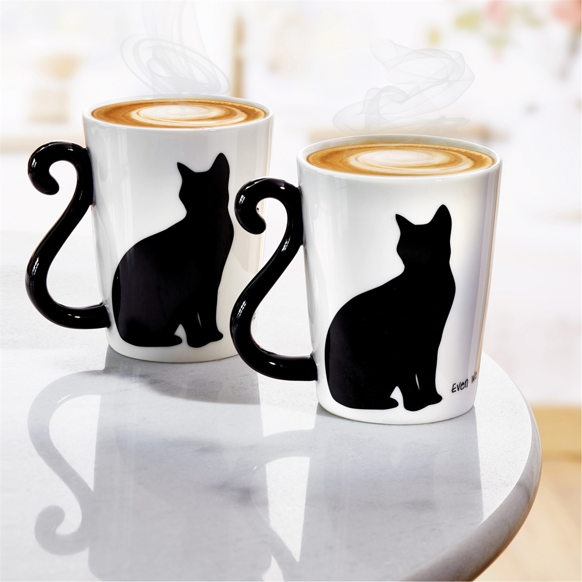 Lot de 2 mugs anses chat