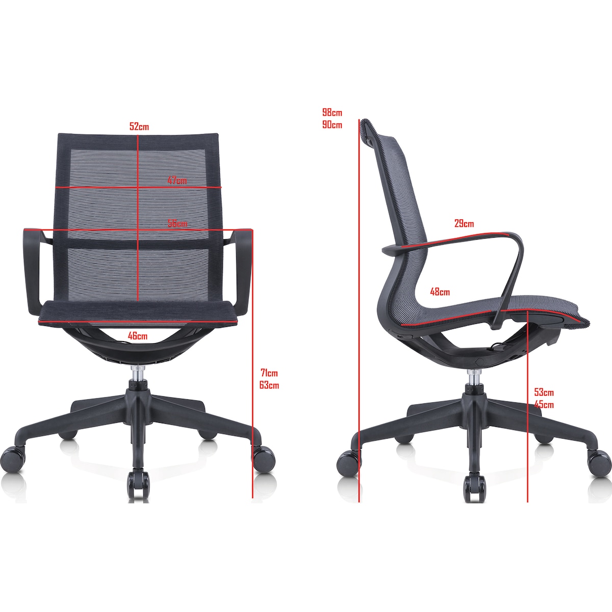 Zen Home 200 kontor- og gamingstol (sort)