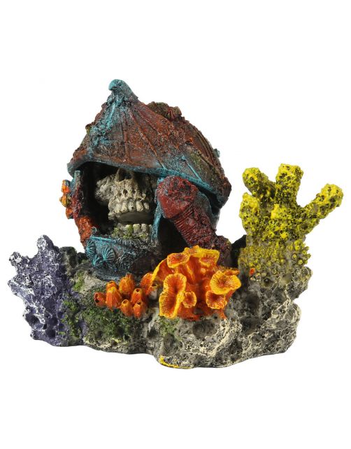 Aqua Della Verdwaalde Schedel - Aquarium - Ornament -