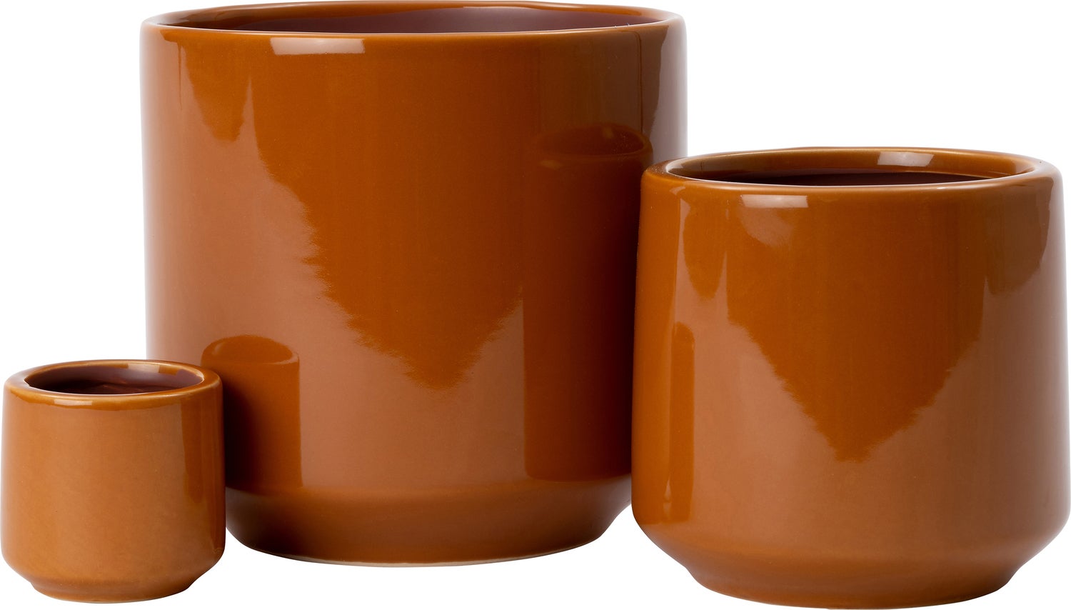 Intratuin bloempot Jolie oranje / bruin D 8 H 8 cm