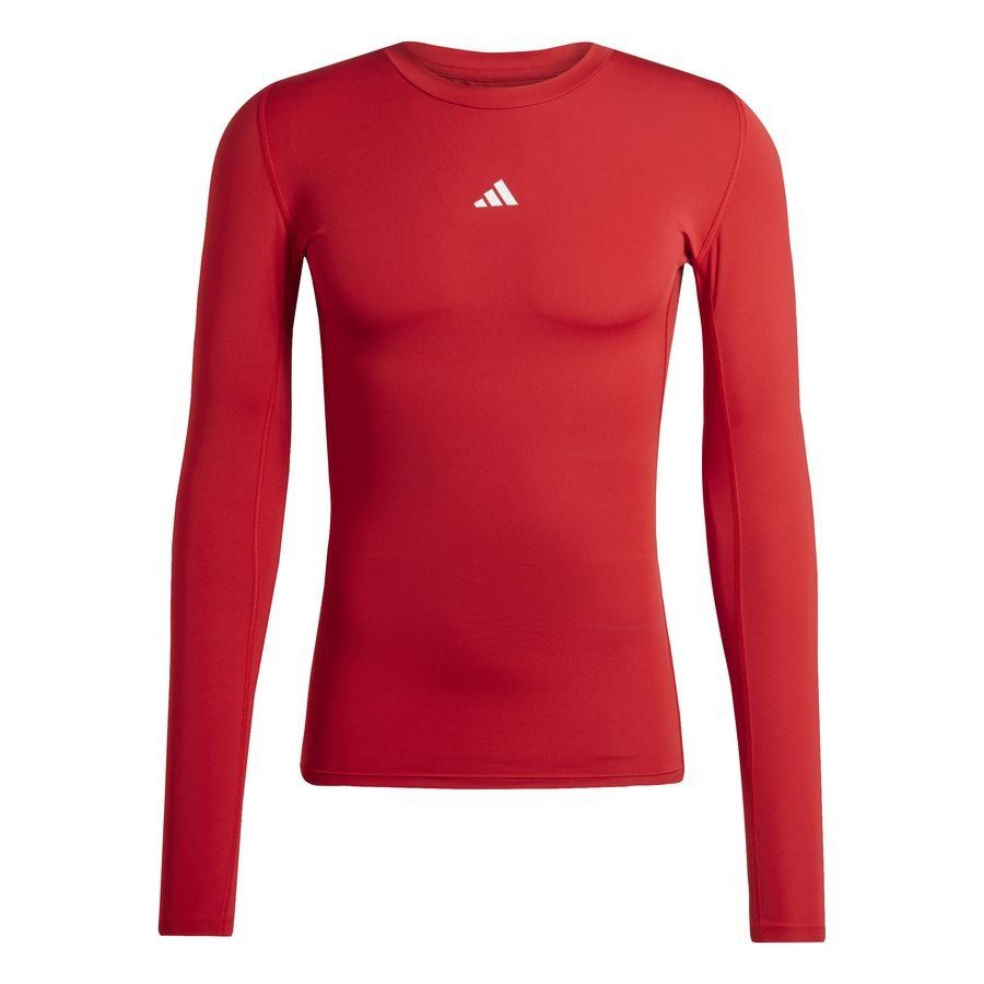 adidas Baselayer Techfit - Rouge Manches Longues