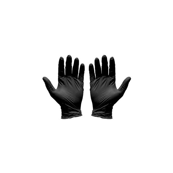 Pack 100 Luvas Nitrilo Sem Po Cor Preto Tamanho M - 6841019
