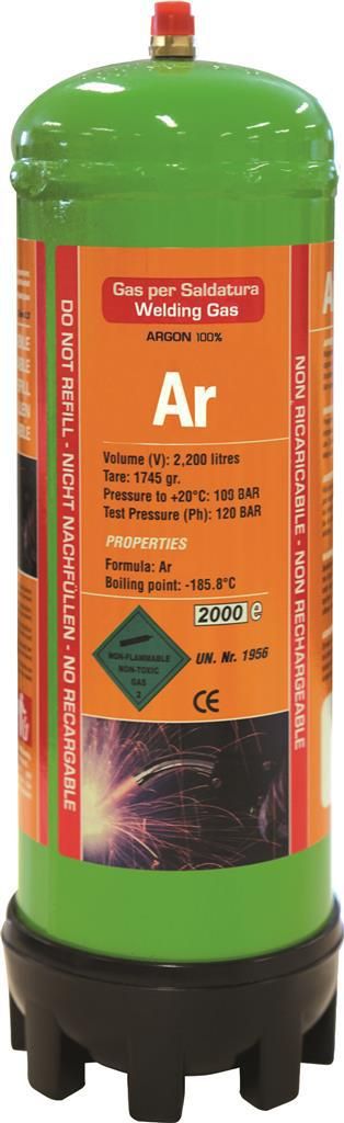 GYS Wegwerpgasfles  100% Argon  2.2L- 5193043688