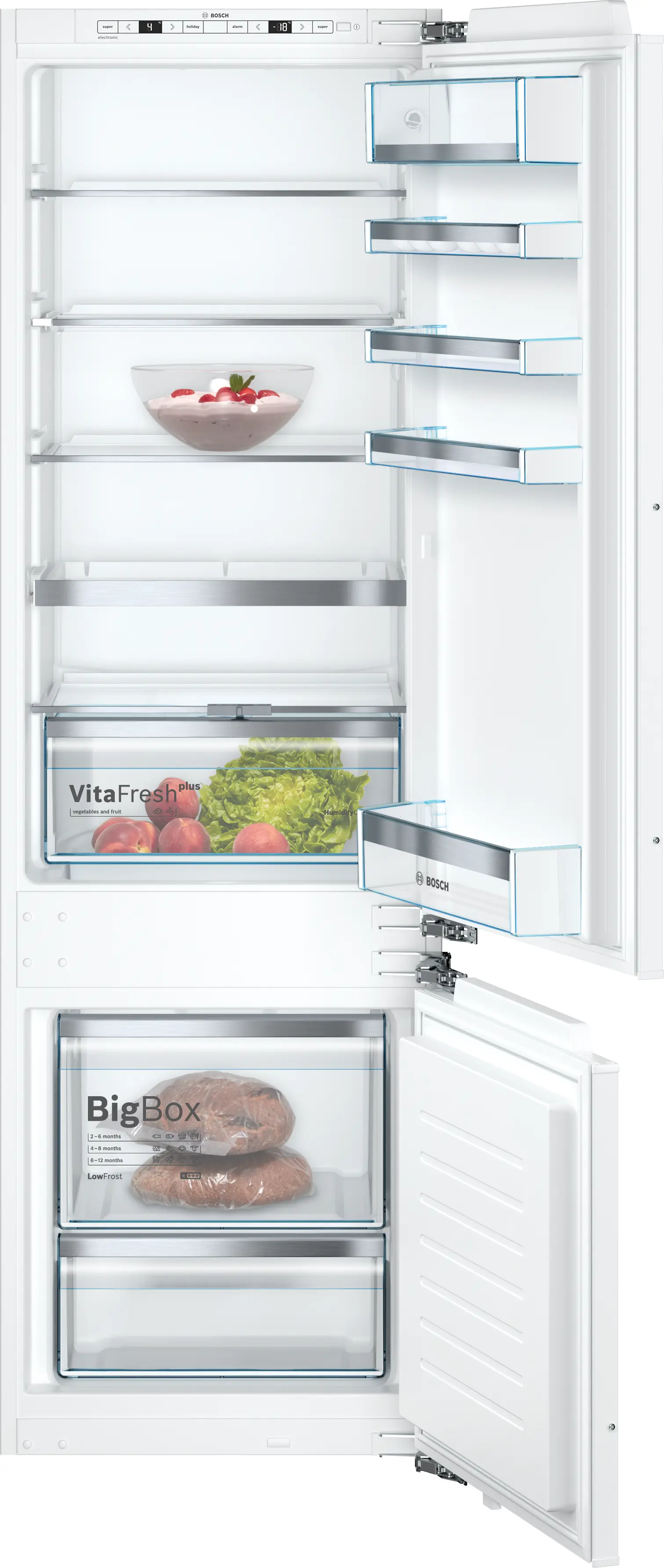 Serie 6 Inbouw koel-vriescombinatie 177.2 x 55.8 cm Vlakscharnier
