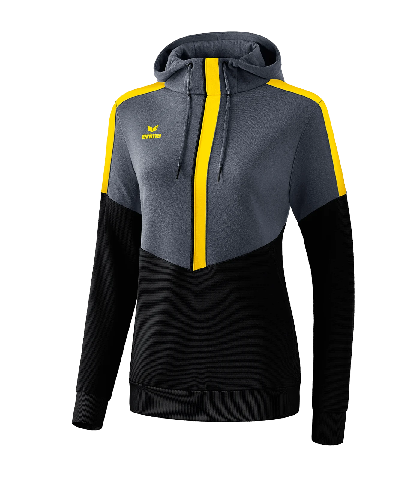 Erima Squad Hoody Damen Grau Schwarz