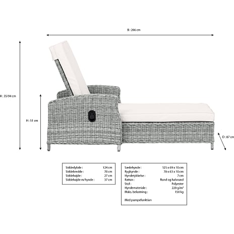 VILA Vinga solseng med pumpefunktion - sand