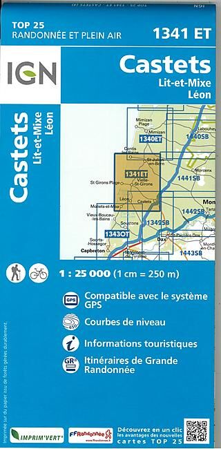 IGN - TOP 25 1341 ET CASTETS 1 25 000