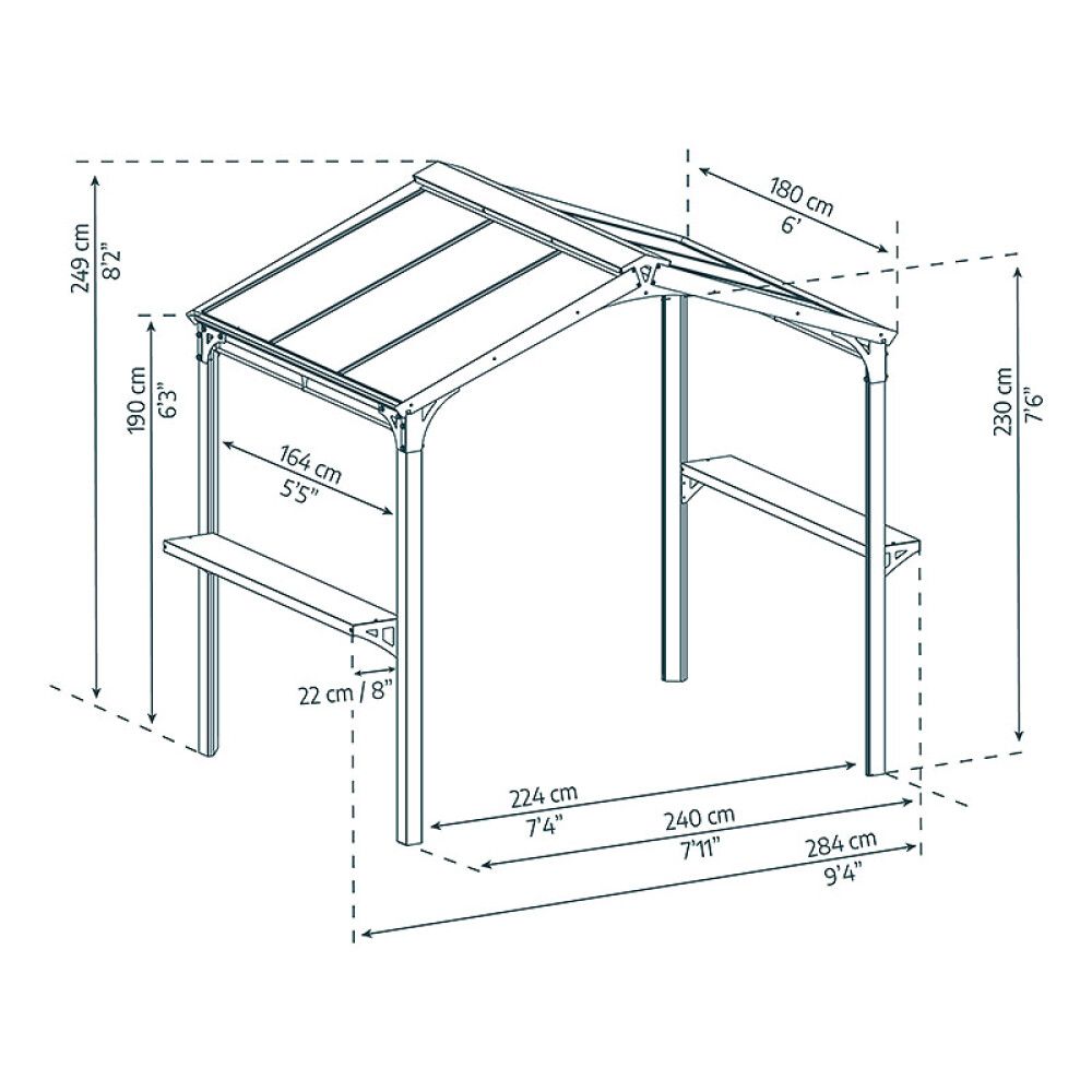 PAVILJONG CANOPIA AUSTIN 2,4X1,8M
