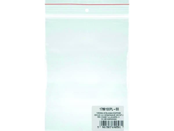 Office Products Torebka strunowa OFFICE PRODUCTS, LDPE, 80x120mm, 100szt., transparentna