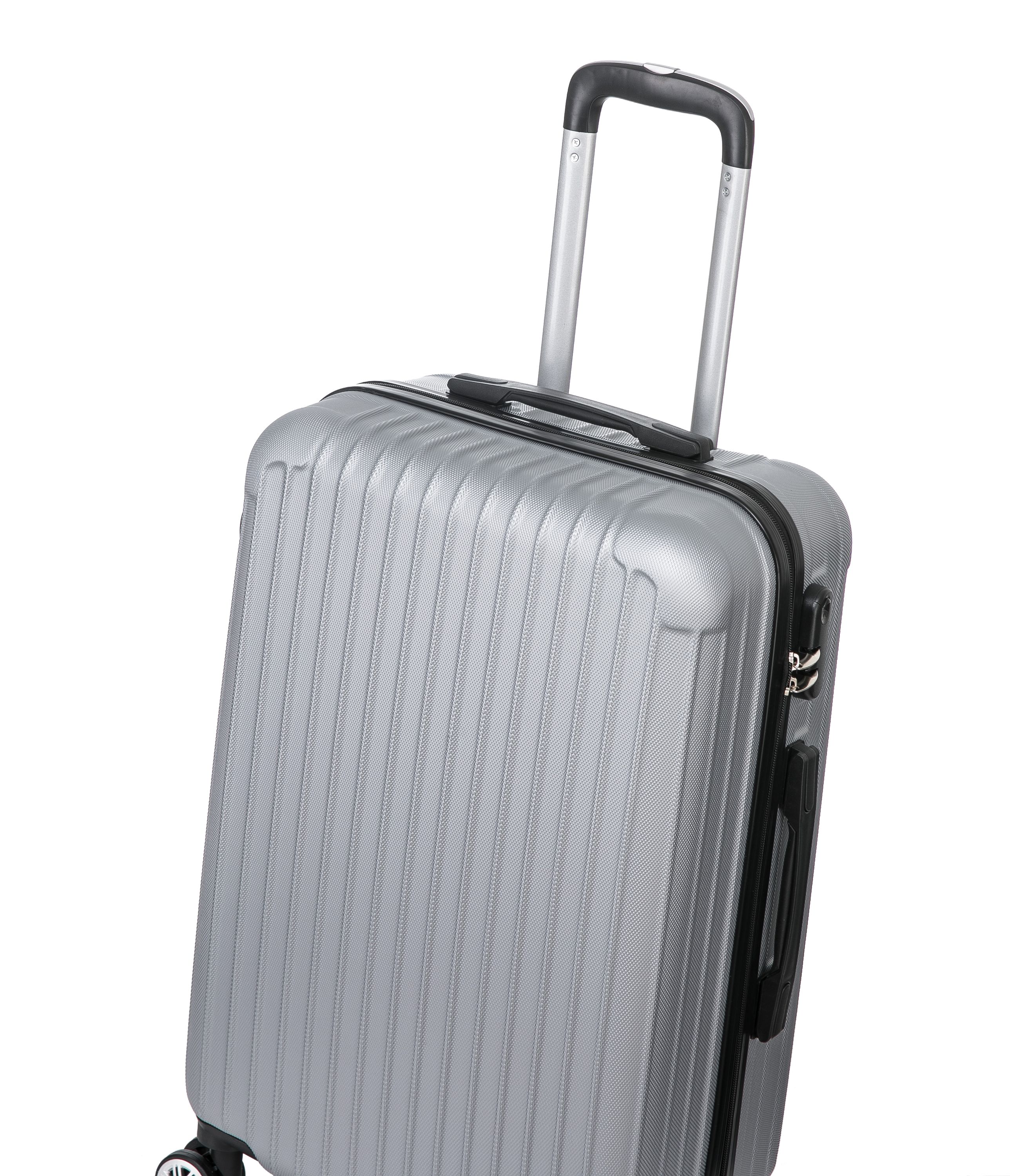 Reisekoffer Hartschalenkoffer LINN 5er Set silber