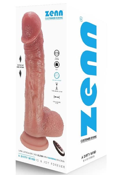 Realistic Dildo Thrusting/Warming Function 22,2 cm Vibrerende dildo