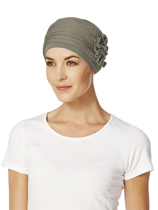 Christine Headwear Lotus turban Brown green