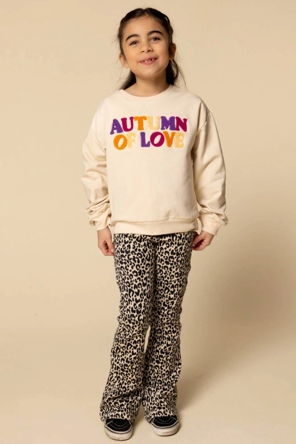 LOOXS little flared flared broek ecru