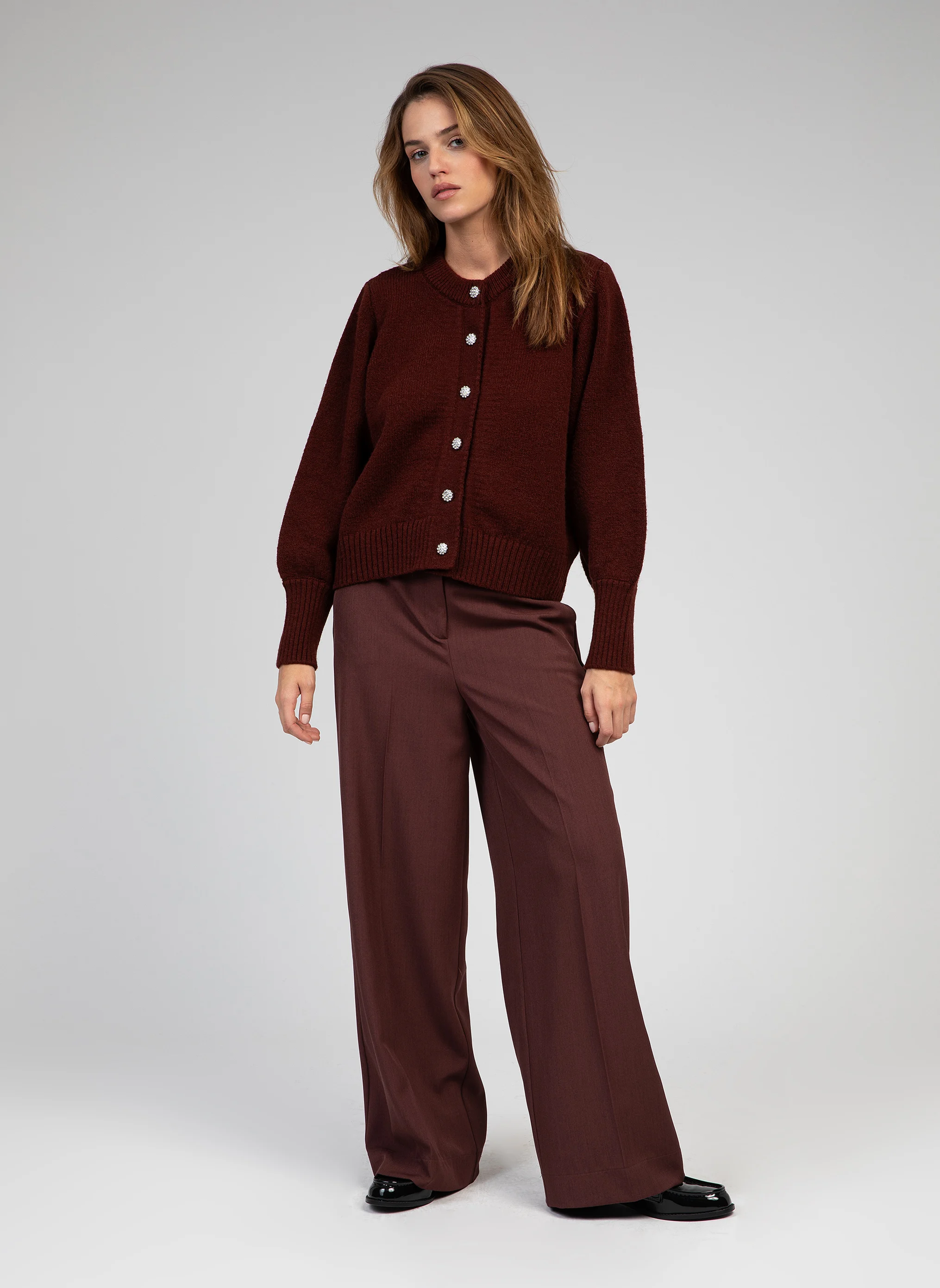 VELICIA - Cardigan col rond | Blanc
