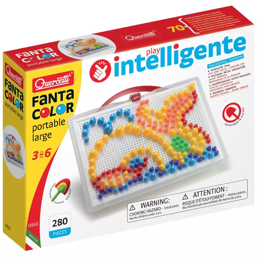 Quercetti Stiftemosaik FantaColor Portable (280 Teile)