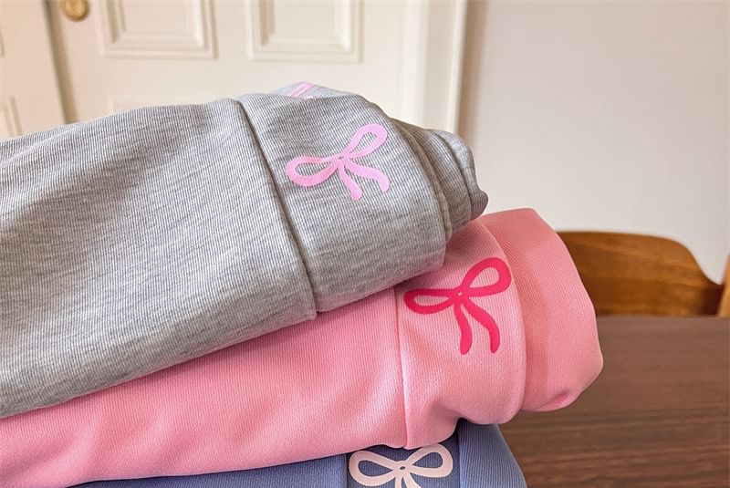 Rosesand - Hoge taille strikprint effen losse wijde joggingbroek