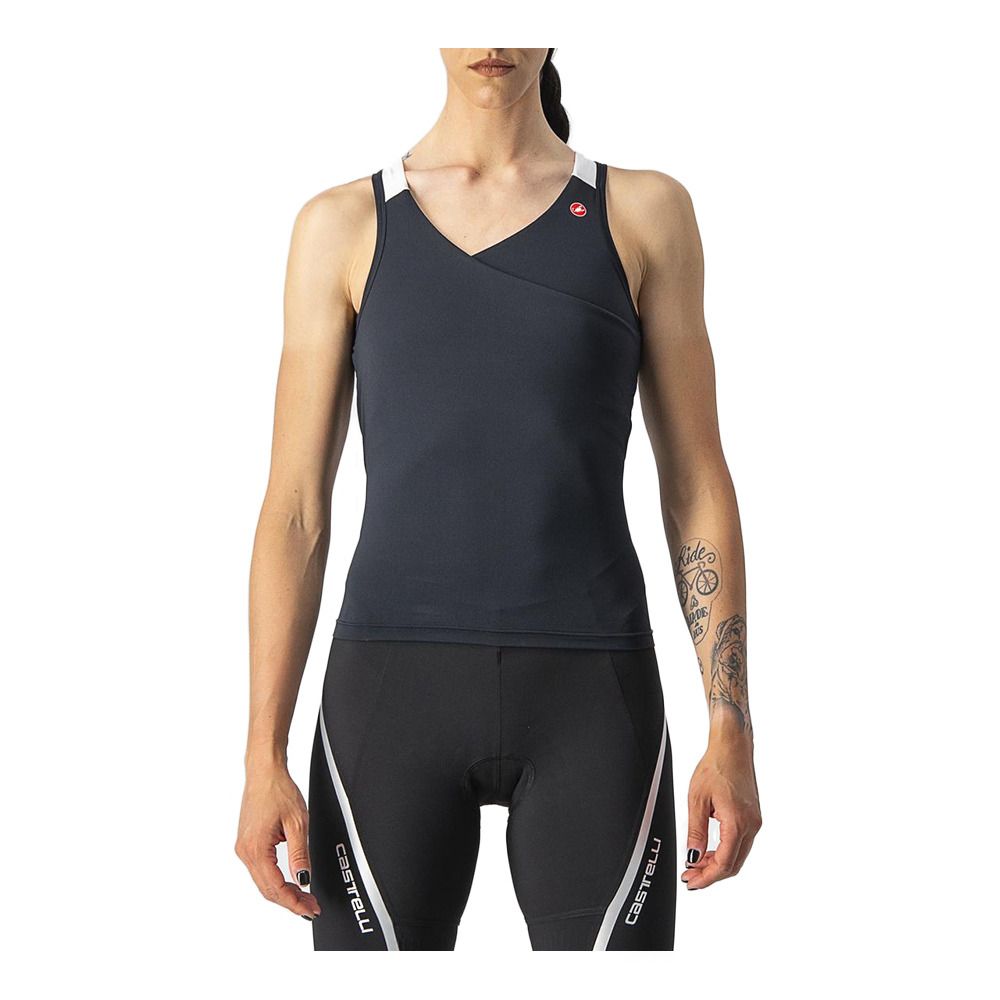 Castelli SOLARIS - Débardeur Femme noir/blanc