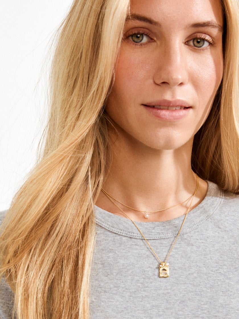 Fire Necklace 2-In-1 Set Old Gold