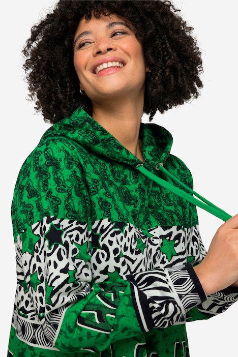 Hoodie, Sweater, Musterstreifen, Kapuze, Langarm