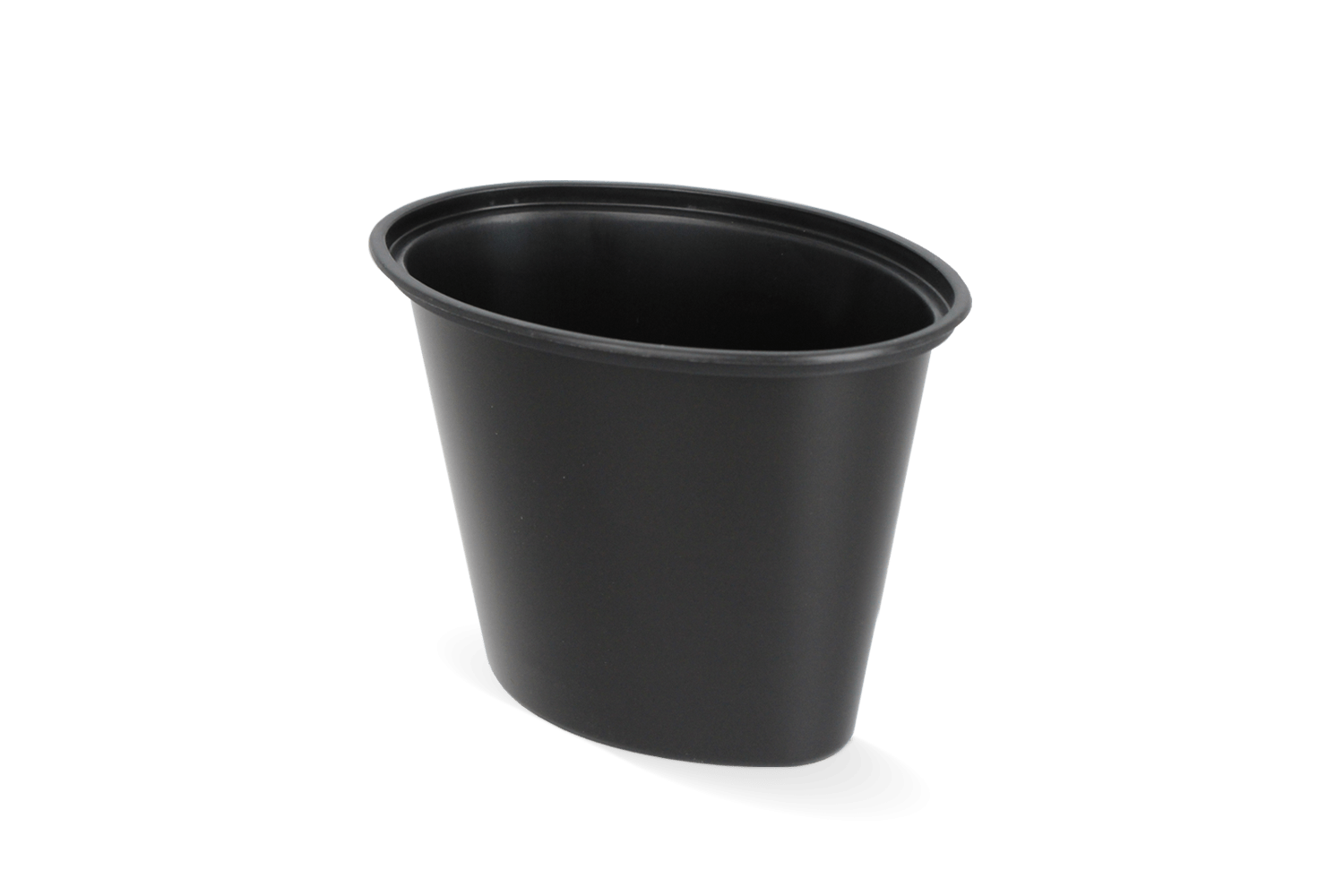 Ovaal sausbakje 6oz 150ml Ø95mm Zwart