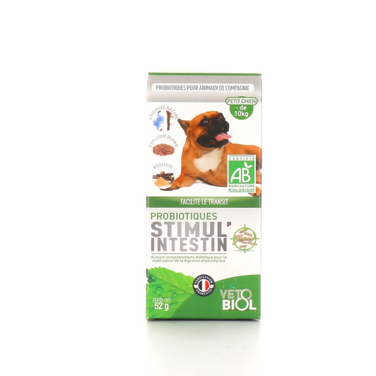 Probiotiques Stimul'Intestin Vétobiol Bio - Petits et grands chiens
