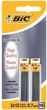 BIC - Criterium - Vullingen - HB 0,7 mm - 12 Stuks - Kunststof Koffer