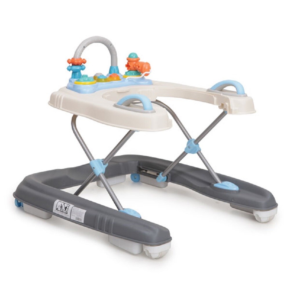 Lauflernwagen Dotty 2 in 1 mit Spielcenter, hohe Rückenlehne, Schwenkräder vorne blau