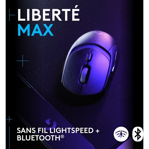 Souris Logitech sans fil G309 LIGHTSPEED, légère, Switchs hybrides LIGHTFORCE, capteur HERO 25K - Noire