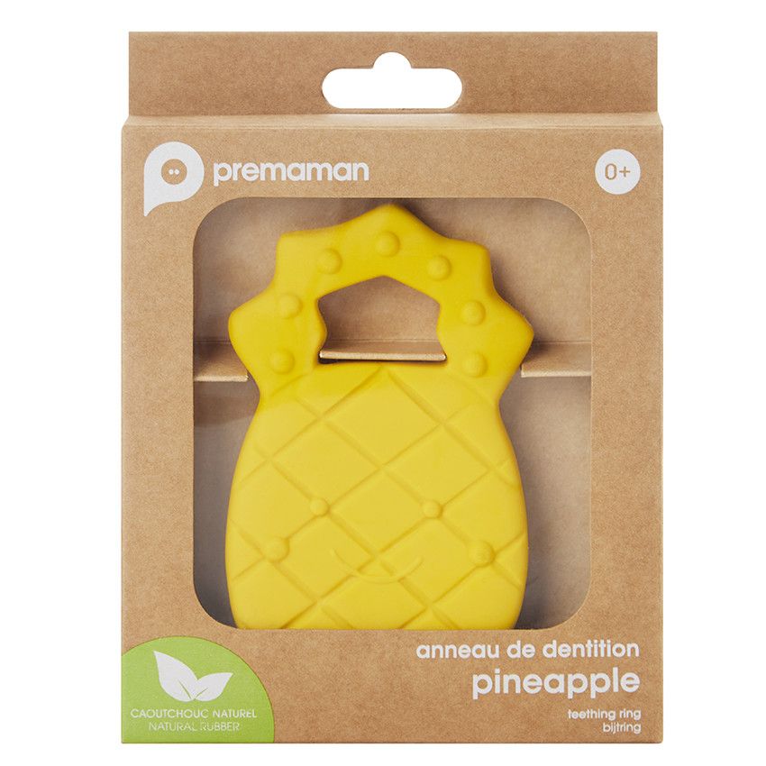Anneau de dentition en caoutchouc Pineapple - Ecru