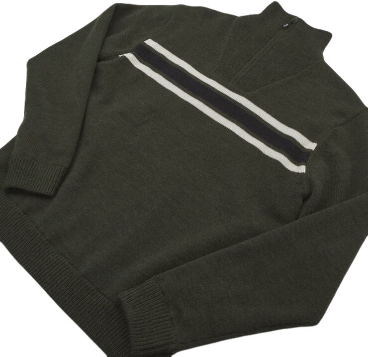 H2O Icon Stripe Wind Knit striktrøje Grøn