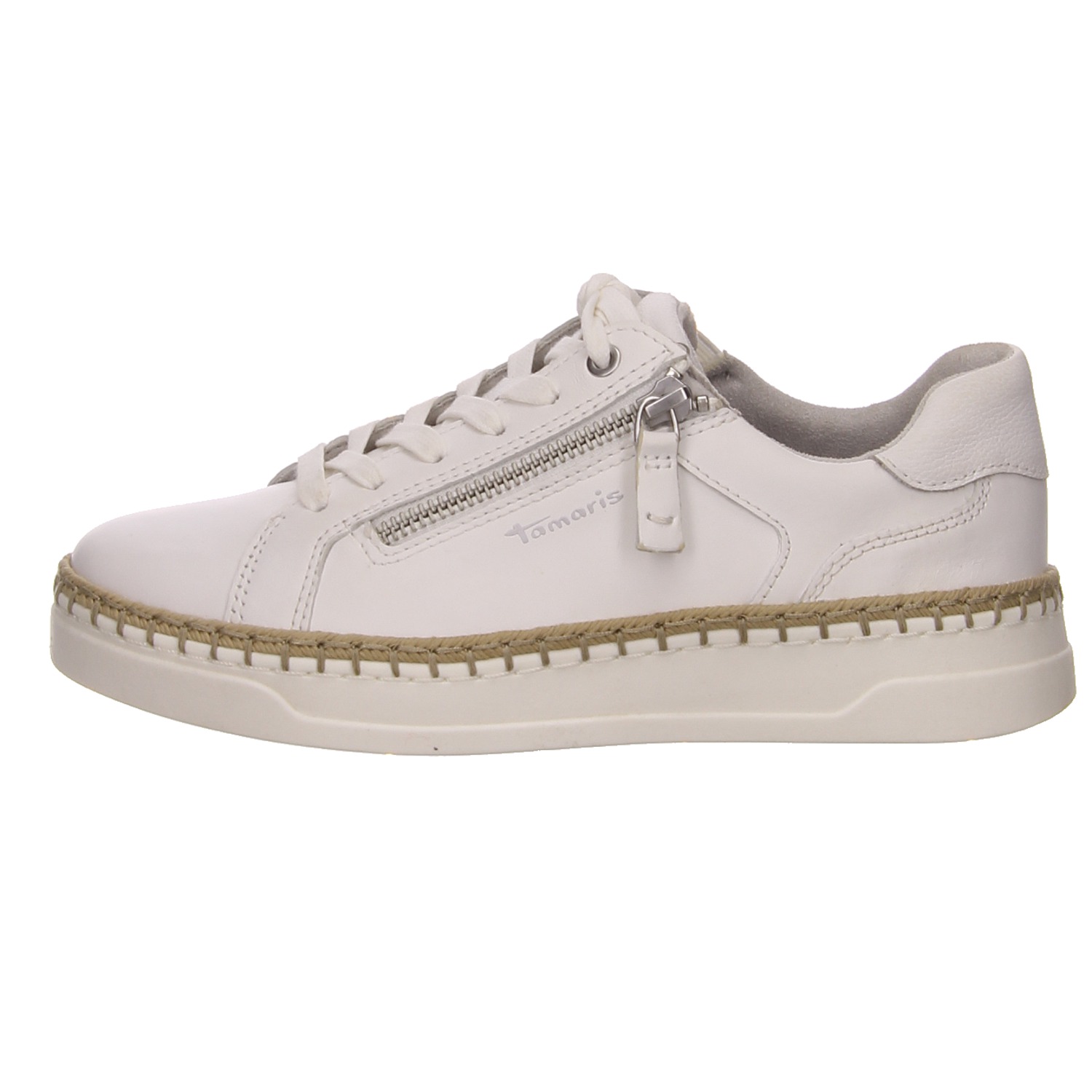 Tamaris Schnürhalbschuh weiß weiss/weiss kombi