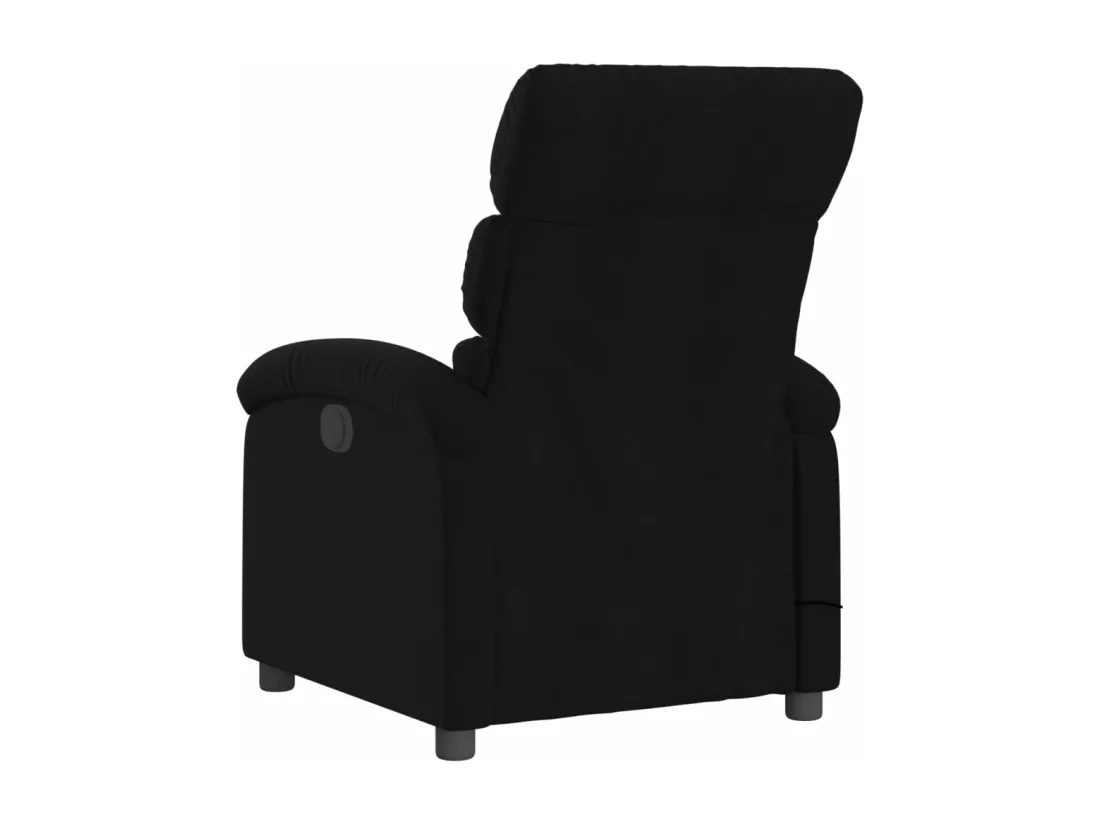Fauteuil massant inclinable Noir Tissu