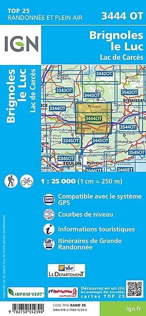 IGN - TOP25 3444OT BRIGNOLES LE LUC 1 25 000