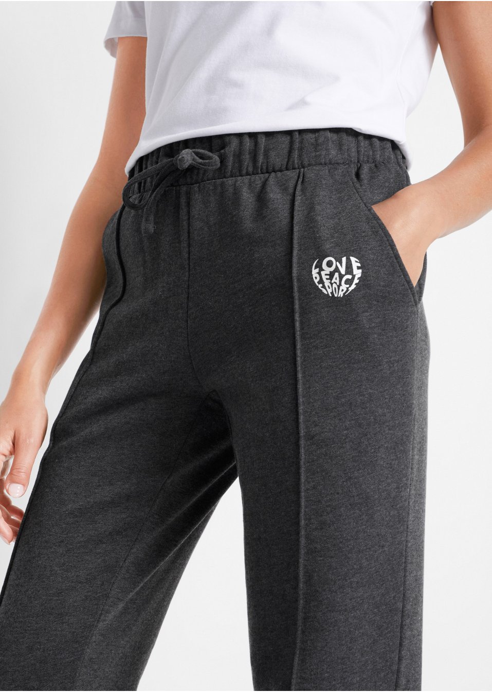 Pantalon de jogging en coton biologique, coupe droite