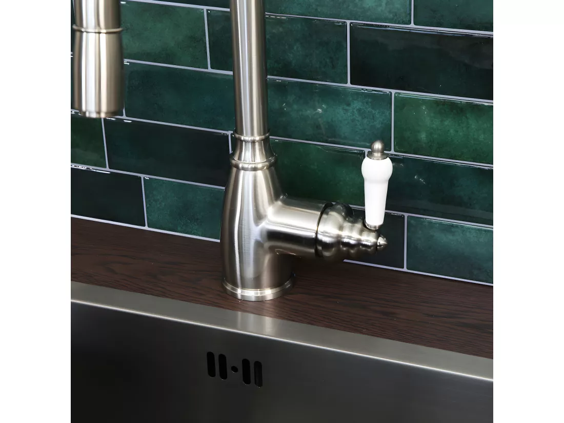 Ascott mitigeur évier à douchette extractible façon inox - Essebagno