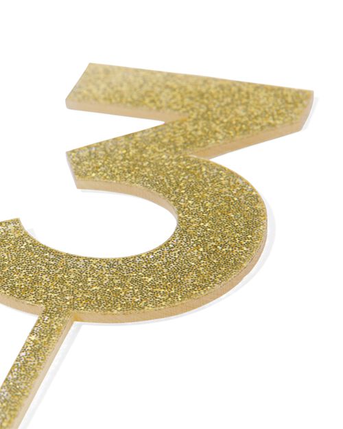 Décoration de gâteau réutilisable chiffre 3