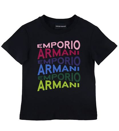 Emporio Armani T-Shirt - Navy m. Print/Glitzer