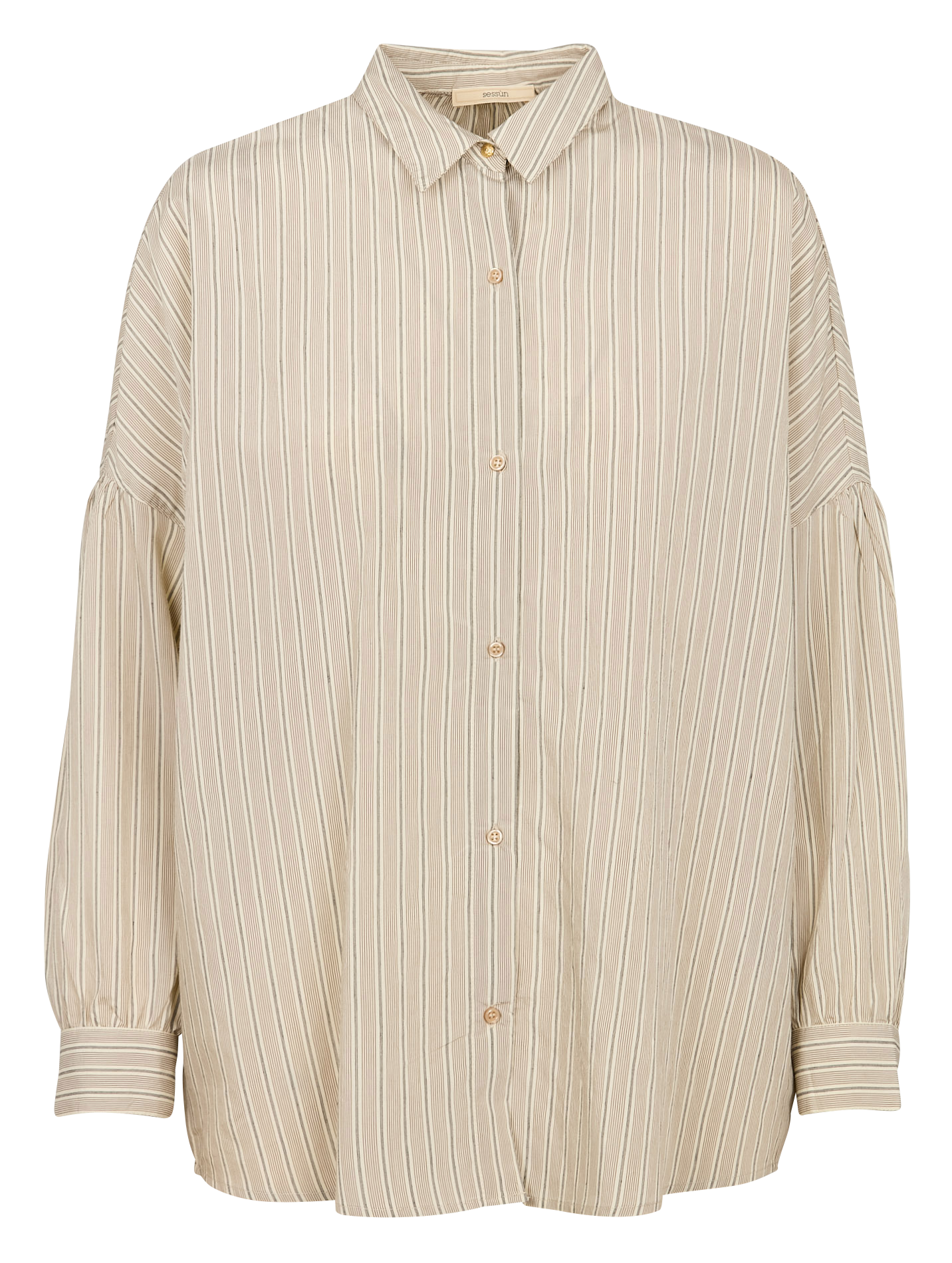 BOTAN - Chemise oversize rayée | Beige