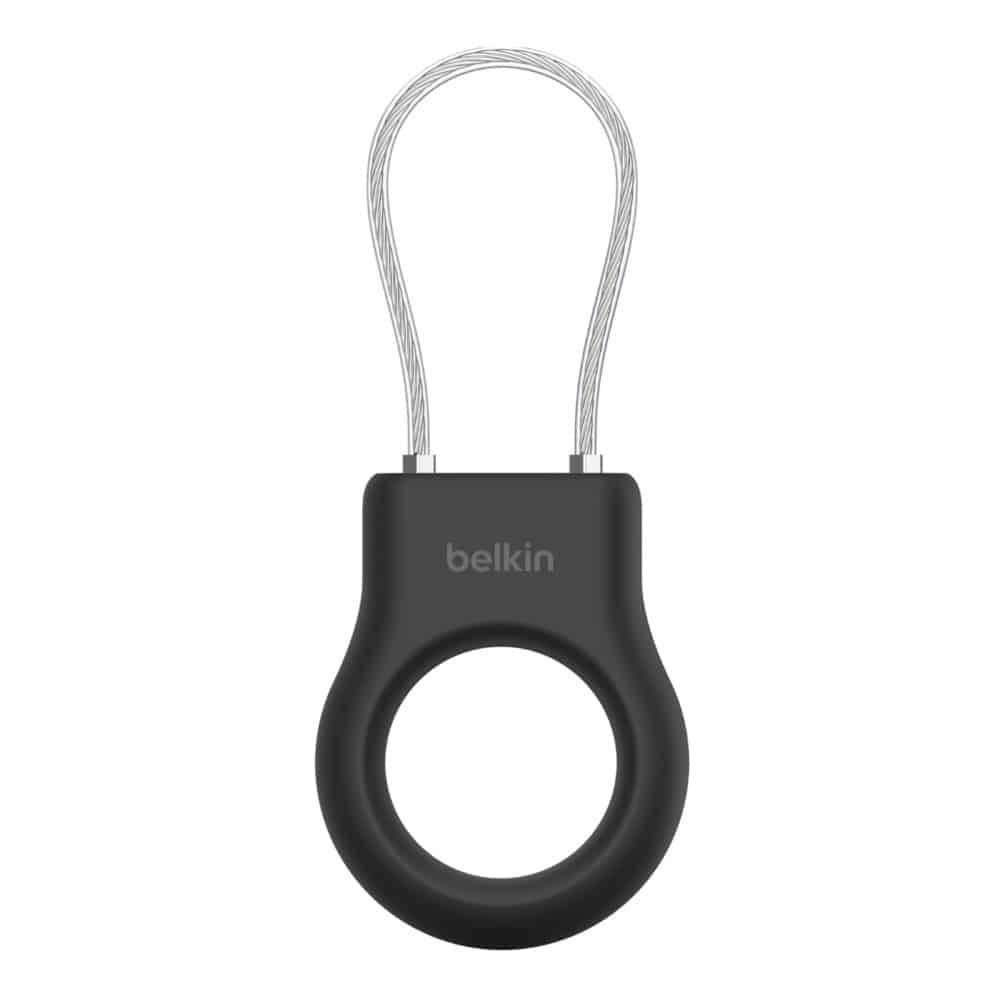 Apple AirTag Secure Holder Anhänger Hardcase Hülle Schlüsselanhänger   Sicherheitsschloss (MSC009btBK) - Schwarz