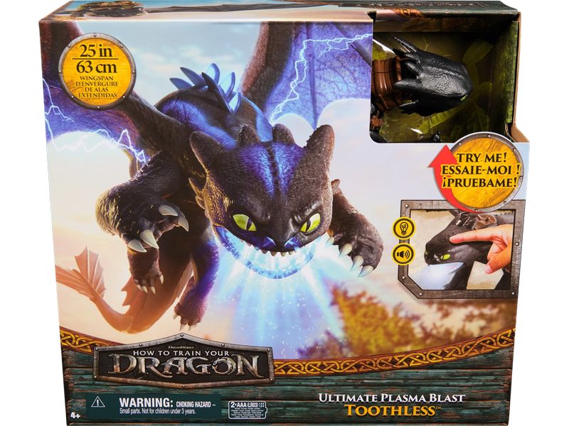 Spinmaster Spielzeugfigur Dragons Plasma Blast Ohnezahn Spielzeugfigur
