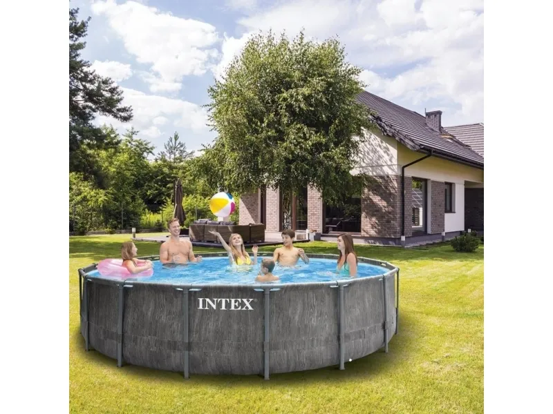 Intex Greywood Prism Frame Premium Pool Sæt, 24.311L, 549x122 cm