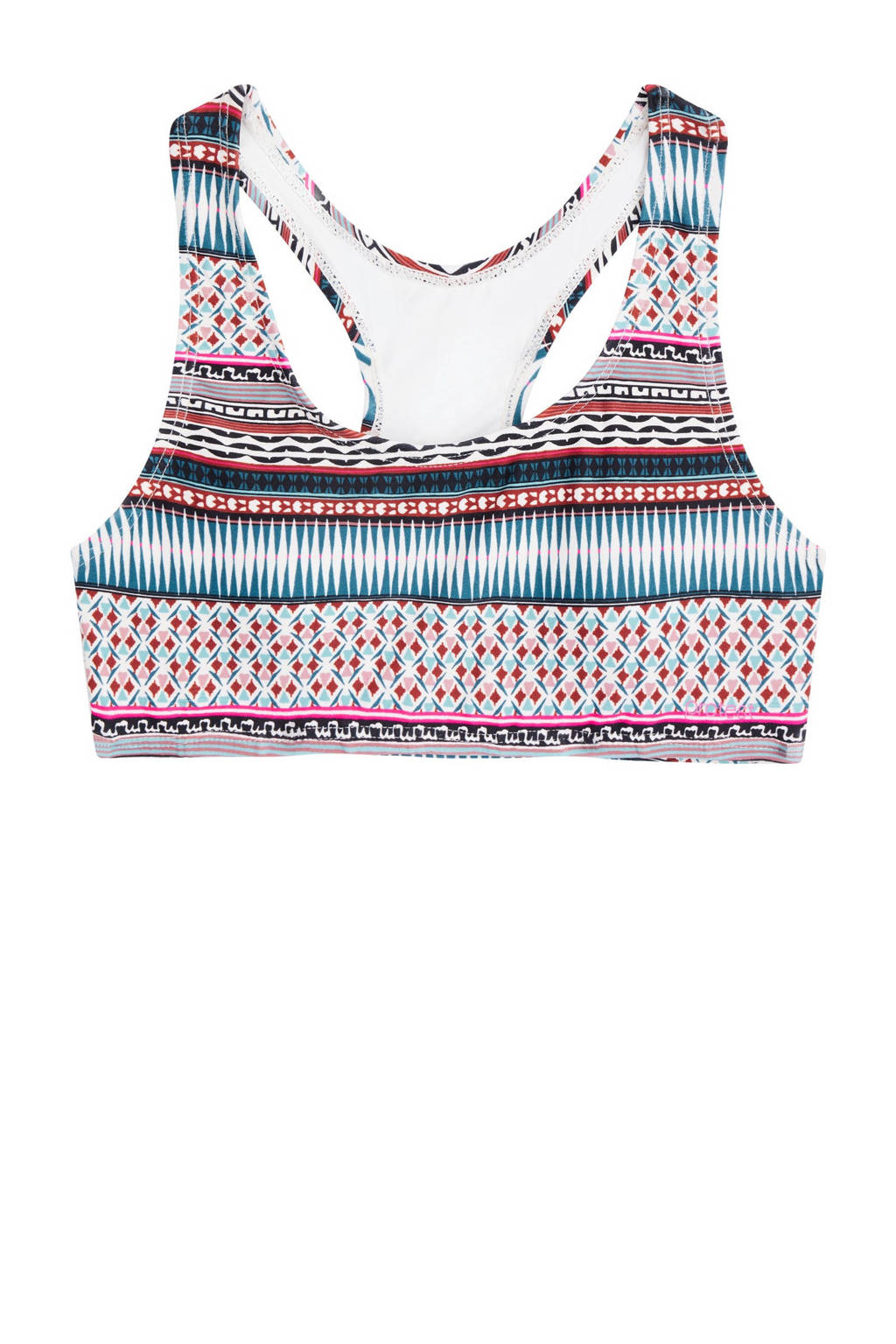 crop bikini PRTMIRROR JR blauw/wit/rood