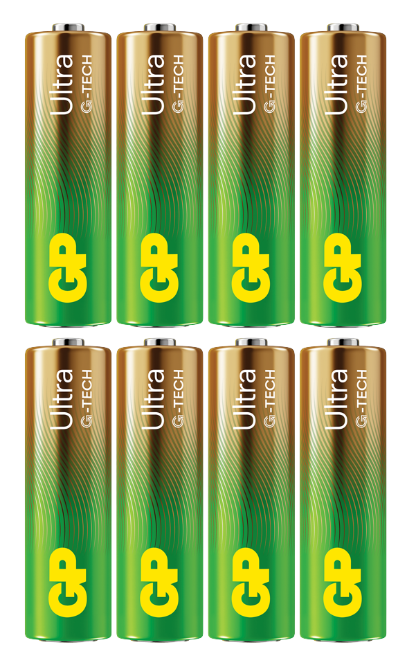 GP - Ultra Alkaline Batteri, Str AA, 15AU/LR6, 1.5V, 8-pak