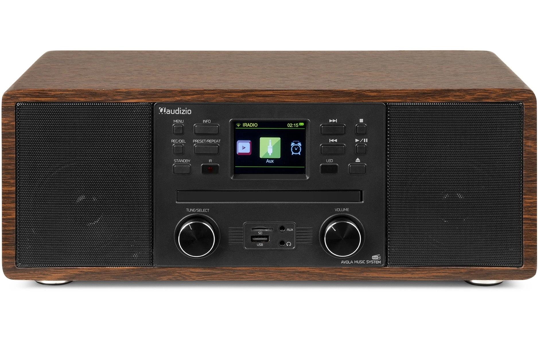 DAB+ Radio Avola Braun<br>DAB+ Radio mit CD Spieler, Internet Radio und Bluetooth