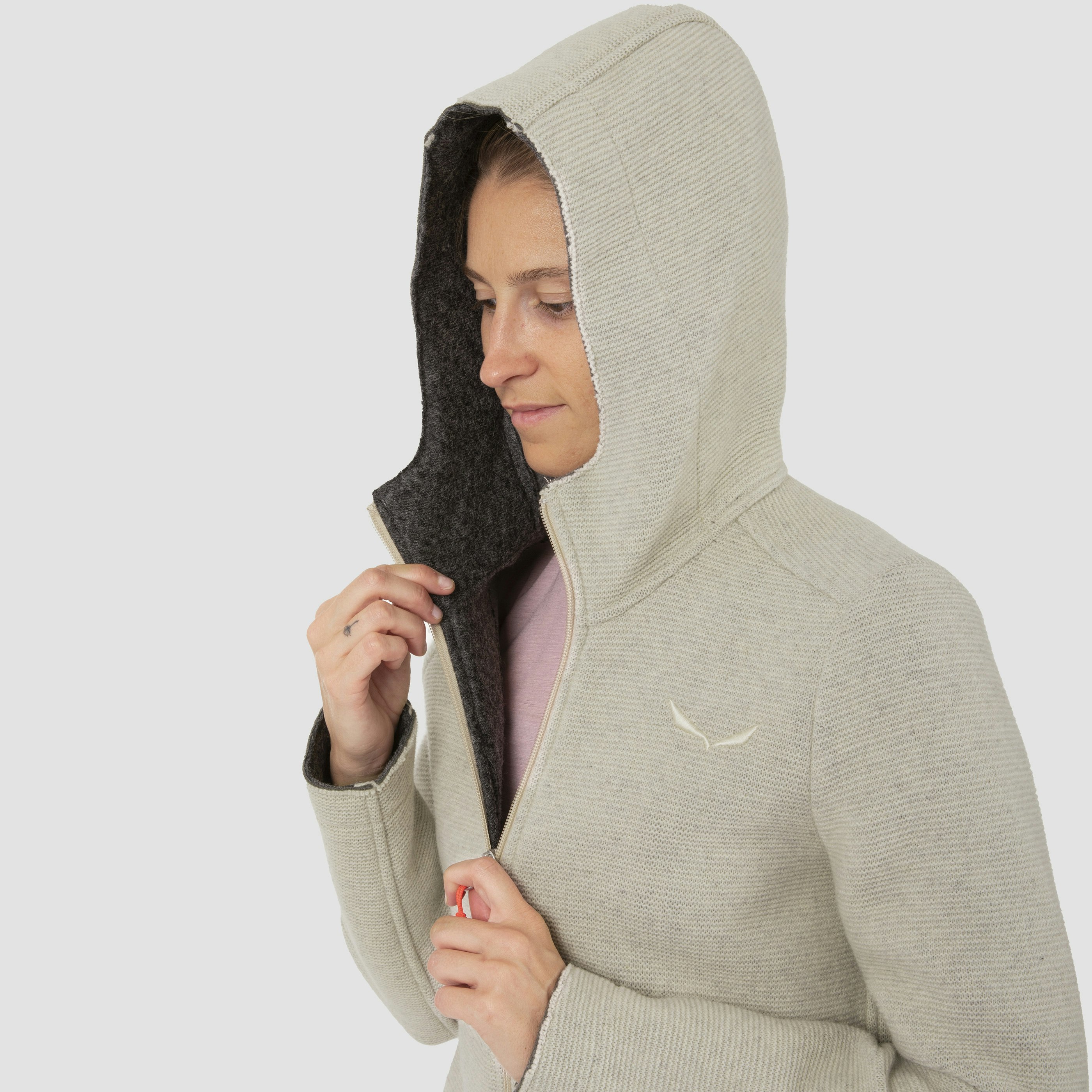 Sarner 2 Layers Wool Kapuzenjacke Damen