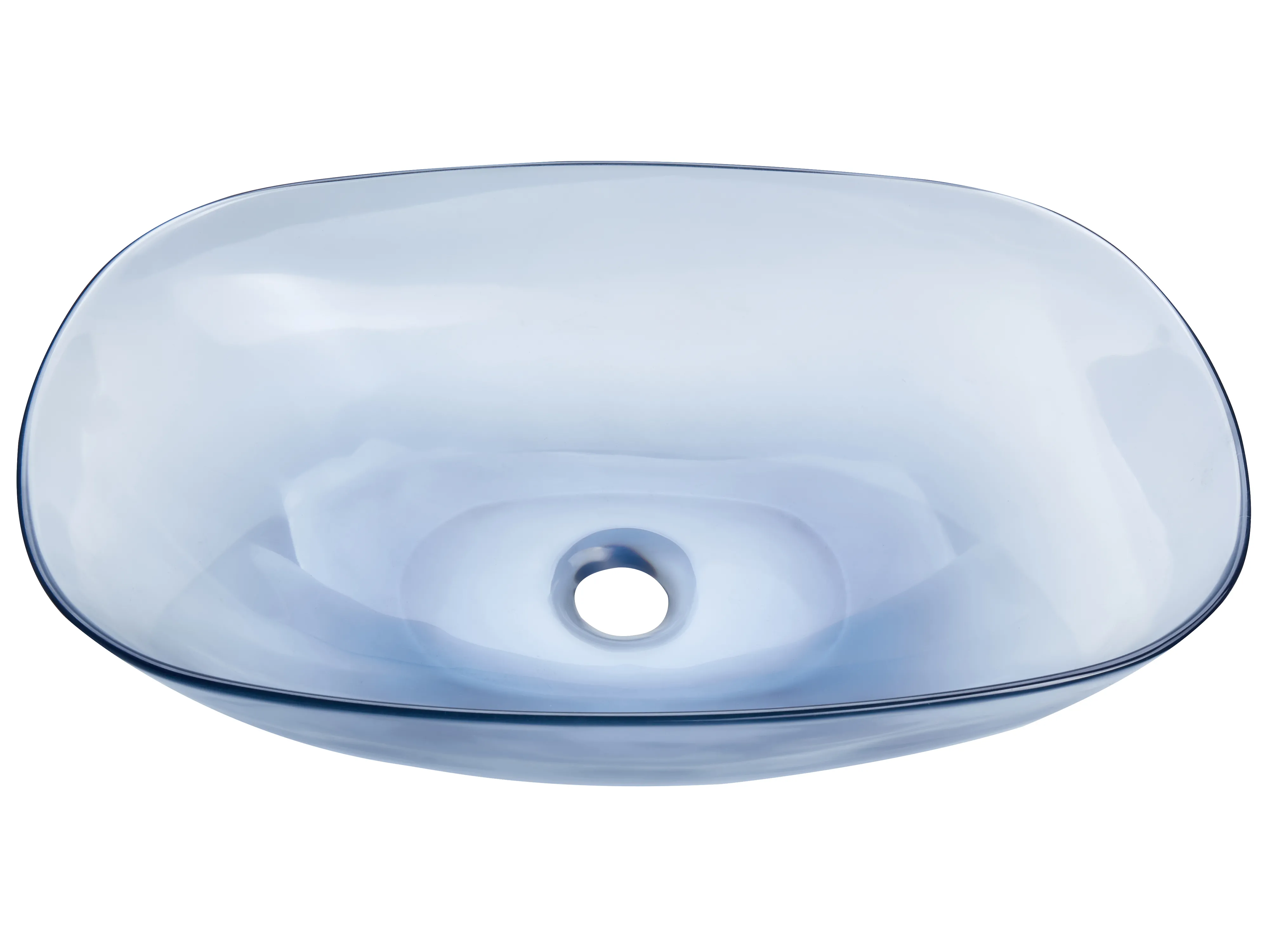Wastafel voor aanrechtblad MOENGO 54 x 36 cm Solid surface Blauw