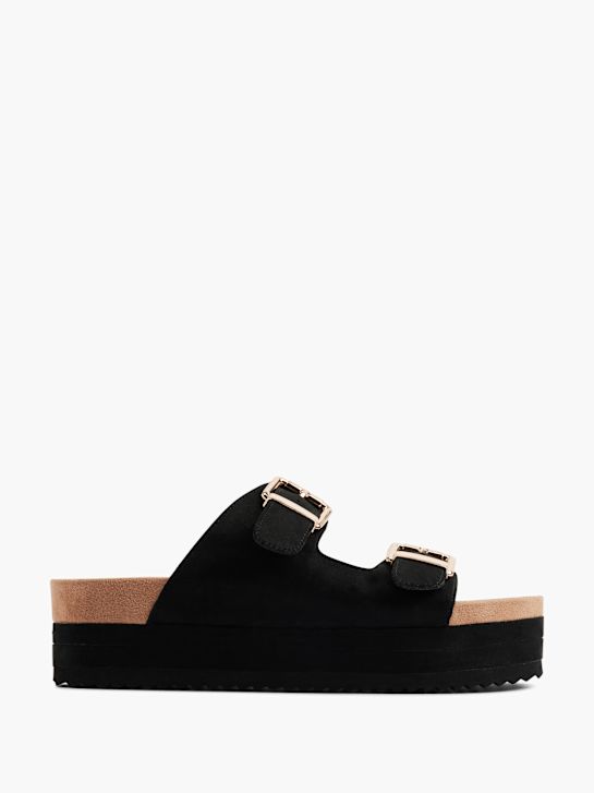 Graceland Tieffussbett-Pantolette Schwarz