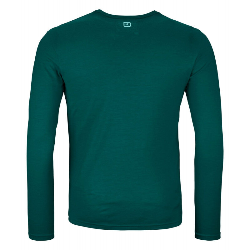 185 Merino Brand Outline LS - T-shirt en laine mérinos homme