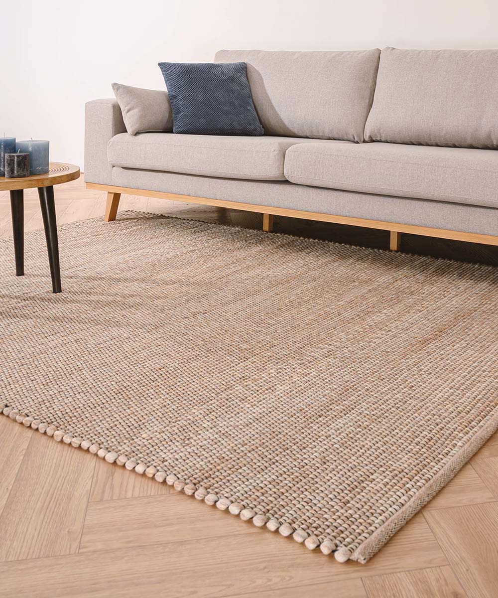 Nordic Weavers Wollen vloerkleed Lett - beige|crÃ¨me - 200x290 cm